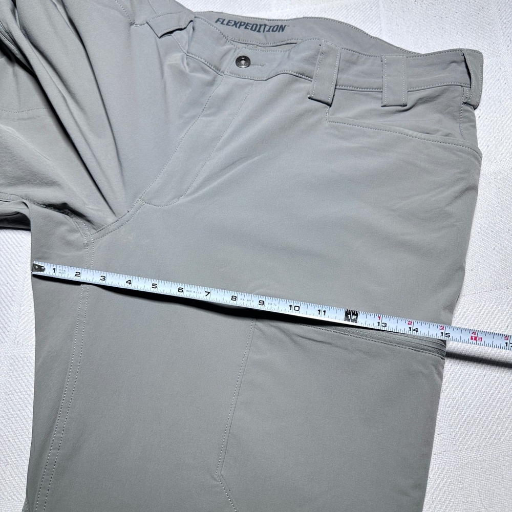 Duluth Trading Flexpedition Pants Men 42x32 Relaxed Fit Cargo Stretch Nylon Gray - Picture 11 of 13